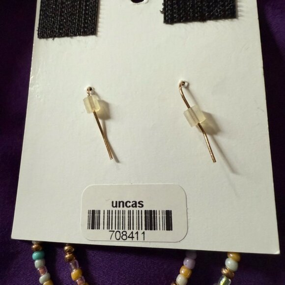 Beaded Hoop Earrings Sensitive Skin - Picture 5 of 6